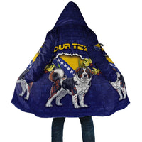 Personalized Bosnia And Herzegovina Cloak The Tornjak With Lilium Bosniacum - Wonder Print Shop