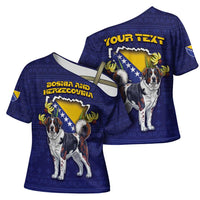 Personalized Bosnia And Herzegovina Cross Shoulder Shirt The Tornjak With Lilium Bosniacum - Wonder Print Shop