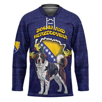 Personalized Bosnia And Herzegovina Hockey Jersey The Tornjak With Lilium Bosniacum - Wonder Print Shop