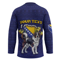 Personalized Bosnia And Herzegovina Hockey Jersey The Tornjak With Lilium Bosniacum - Wonder Print Shop