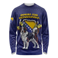 Personalized Bosnia And Herzegovina Long Sleeve Shirt The Tornjak With Lilium Bosniacum - Wonder Print Shop