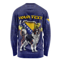Personalized Bosnia And Herzegovina Long Sleeve Shirt The Tornjak With Lilium Bosniacum - Wonder Print Shop