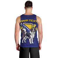 Personalized Bosnia And Herzegovina Men Tank Top The Tornjak With Lilium Bosniacum - Wonder Print Shop