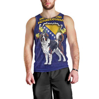 Personalized Bosnia And Herzegovina Men Tank Top The Tornjak With Lilium Bosniacum - Wonder Print Shop
