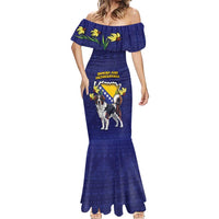 Personalized Bosnia And Herzegovina Mermaid Dress The Tornjak With Lilium Bosniacum - Wonder Print Shop
