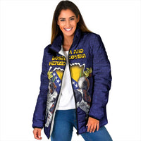 Personalized Bosnia And Herzegovina Padded Jacket The Tornjak With Lilium Bosniacum - Wonder Print Shop