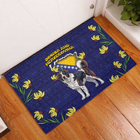 Bosnia And Herzegovina Rubber Doormat The Tornjak With Lilium Bosniacum - Wonder Print Shop