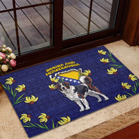 Bosnia And Herzegovina Rubber Doormat The Tornjak With Lilium Bosniacum - Wonder Print Shop