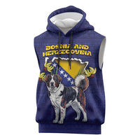 Personalized Bosnia And Herzegovina Sleeveless Hoodie The Tornjak With Lilium Bosniacum - Wonder Print Shop