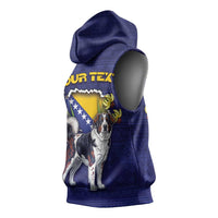 Personalized Bosnia And Herzegovina Sleeveless Hoodie The Tornjak With Lilium Bosniacum - Wonder Print Shop