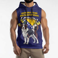 Personalized Bosnia And Herzegovina Sleeveless Hoodie The Tornjak With Lilium Bosniacum - Wonder Print Shop