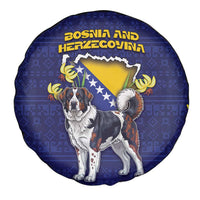 Bosnia And Herzegovina Spare Tire Cover The Tornjak With Lilium Bosniacum - Wonder Print Shop