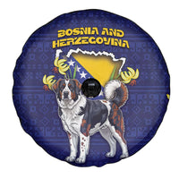 Bosnia And Herzegovina Spare Tire Cover The Tornjak With Lilium Bosniacum - Wonder Print Shop