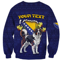 Personalized Bosnia And Herzegovina Sweatshirt The Tornjak With Lilium Bosniacum - Wonder Print Shop