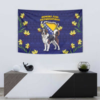 Bosnia And Herzegovina Tapestry The Tornjak With Lilium Bosniacum - Wonder Print Shop