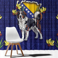 Bosnia And Herzegovina Window Curtain The Tornjak With Lilium Bosniacum - Wonder Print Shop