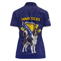 Personalized Bosnia And Herzegovina Women Polo Shirt The Tornjak With Lilium Bosniacum - Wonder Print Shop