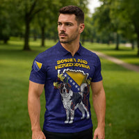 Personalized Bosnia And Herzegovina Zipper Polo Shirt The Tornjak With Lilium Bosniacum - Wonder Print Shop