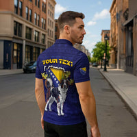 Personalized Bosnia And Herzegovina Zipper Polo Shirt The Tornjak With Lilium Bosniacum - Wonder Print Shop