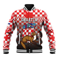 Personalized Croatia Baseball Jacket Kuna Zlatica With Symbol - Wonder Print Shop