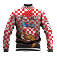 Personalized Croatia Baseball Jacket Kuna Zlatica With Symbol - Wonder Print Shop