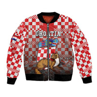 Personalized Croatia Bomber Jacket Kuna Zlatica With Symbol - Wonder Print Shop