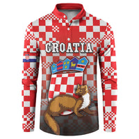 Personalized Croatia Button Sweatshirt Kuna Zlatica With Symbol - Wonder Print Shop