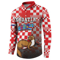 Personalized Croatia Button Sweatshirt Kuna Zlatica With Symbol - Wonder Print Shop