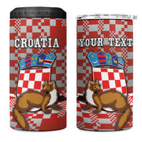 Personalized Croatia 4 in 1 Can Cooler Tumbler Kuna Zlatica With Symbol - Wonder Print Shop