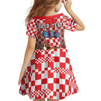 Personalized Croatia Family Matching Off Shoulder Maxi Dress and Hawaiian Shirt Kuna Zlatica With Symbol - Wonder Print Shop