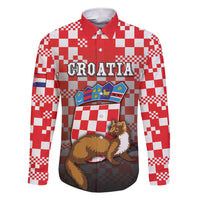 Personalized Croatia Family Matching Short Sleeve Bodycon Dress and Hawaiian Shirt Kuna Zlatica With Symbol - Wonder Print Shop