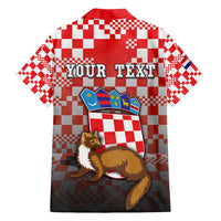 Personalized Croatia Family Matching Summer Maxi Dress and Hawaiian Shirt Kuna Zlatica With Symbol - Wonder Print Shop