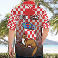 Personalized Croatia Hawaiian Shirt Kuna Zlatica With Symbol - Wonder Print Shop