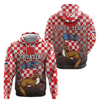 Personalized Croatia Hoodie Kuna Zlatica With Symbol - Wonder Print Shop
