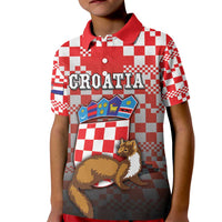 Personalized Croatia Kid Polo Shirt Kuna Zlatica With Symbol - Wonder Print Shop