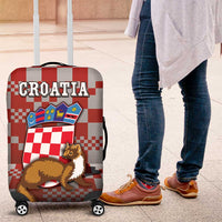 Croatia Luggage Cover Kuna Zlatica With Symbol - Wonder Print Shop