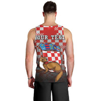 Personalized Croatia Men Tank Top Kuna Zlatica With Symbol - Wonder Print Shop