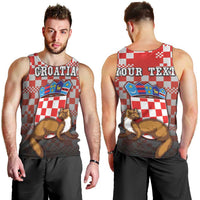 Personalized Croatia Men Tank Top Kuna Zlatica With Symbol - Wonder Print Shop