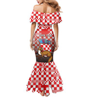 Personalized Croatia Mermaid Dress Kuna Zlatica With Symbol - Wonder Print Shop