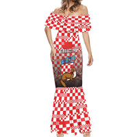 Personalized Croatia Mermaid Dress Kuna Zlatica With Symbol - Wonder Print Shop