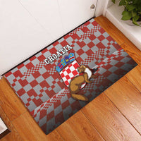 Croatia Rubber Doormat Kuna Zlatica With Symbol - Wonder Print Shop