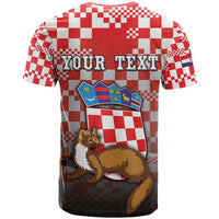 Personalized Croatia T Shirt Kuna Zlatica With Symbol - Wonder Print Shop