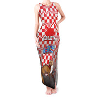 Personalized Croatia Tank Maxi Dress Kuna Zlatica With Symbol - Wonder Print Shop