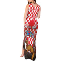 Personalized Croatia Tank Maxi Dress Kuna Zlatica With Symbol - Wonder Print Shop