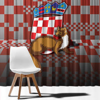 Croatia Window Curtain Kuna Zlatica With Symbol - Wonder Print Shop
