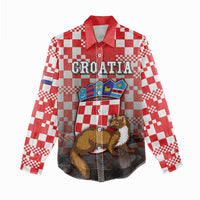 Personalized Croatia Women Casual Shirt Kuna Zlatica With Symbol - Wonder Print Shop