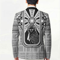 Mabuhay Philippines Festival Blazer Philippine Eagle Sun Three Stars Barong Pattern