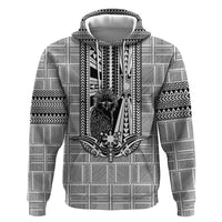 Mabuhay Philippines Festival Zip Hoodie Philippine Eagle Sun Three Stars Barong Pattern