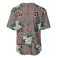 Red Binakol Motifs With Jasminum Sambac Baseball Jersey Mabuhay Philippines Festival