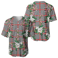 Red Binakol Motifs With Jasminum Sambac Baseball Jersey Mabuhay Philippines Festival